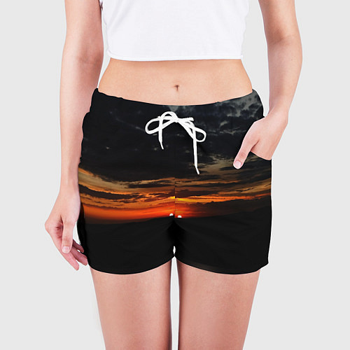 Женские шорты Закат на плато / 3D-принт – фото 3