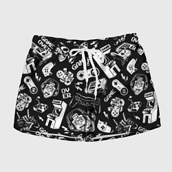 Шорты женские Retro gamer pattern, цвет: 3D-принт