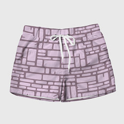 Шорты женские Кирпичная кладка, цвет: 3D-принт