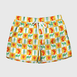Шорты женские Мотивы Египта, цвет: 3D-принт