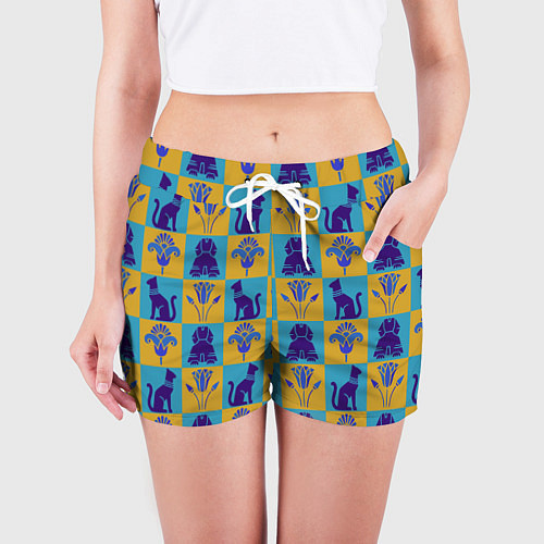 Женские шорты Символы Египта / 3D-принт – фото 3