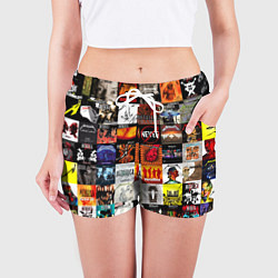 Шорты женские Metallica - обложки альбомов и песен, цвет: 3D-принт — фото 2