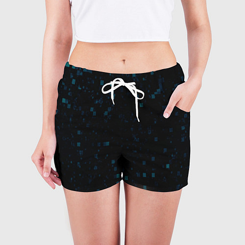 Женские шорты Color dark blue khaki / 3D-принт – фото 3