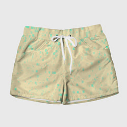 Шорты женские Color beige turquoise, цвет: 3D-принт