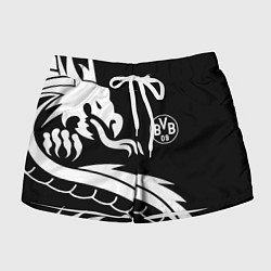 Шорты женские Borussia дракон белый, цвет: 3D-принт