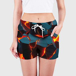 Шорты женские Orange glow, цвет: 3D-принт — фото 2