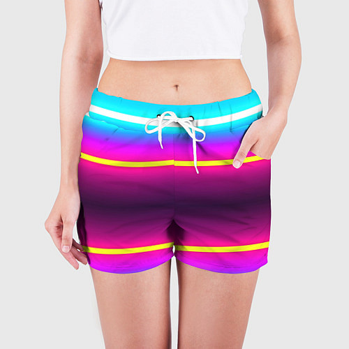 Женские шорты Color neon / 3D-принт – фото 3