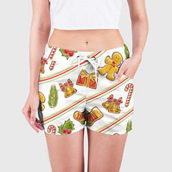 Шорты женские Рождественский дух, цвет: 3D-принт — фото 2