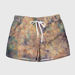 Шорты женские Абстракция - pink marble with blue flecks, цвет: 3D-принт