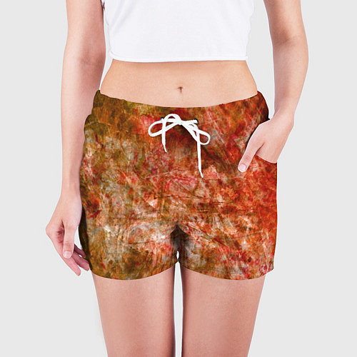 Женские шорты Абстракция - bright red / 3D-принт – фото 3