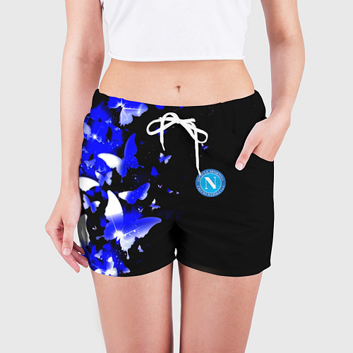 Женские шорты Наполи бабочки текстура / 3D-принт – фото 3