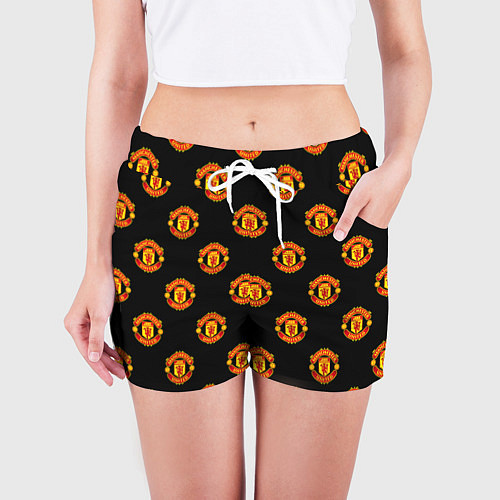 Женские шорты Manchester United Pattern / 3D-принт – фото 3