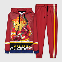 Женский 3D-костюм Calgary Flames, цвет: 3D-синий