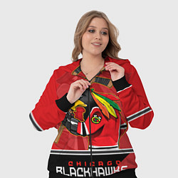 Женский 3D-костюм Chicago Blackhawks, цвет: 3D-черный — фото 2