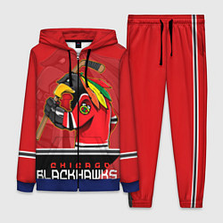 Женский 3D-костюм Chicago Blackhawks, цвет: 3D-синий