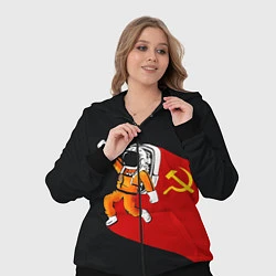 Женский 3D-костюм Советский Гагарин, цвет: 3D-черный — фото 2