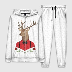 Женский 3D-костюм Christmas Deer, цвет: 3D-белый