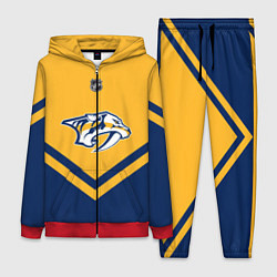 Женский 3D-костюм NHL: Nashville Predators, цвет: 3D-красный