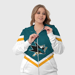 Женский 3D-костюм NHL: San Jose Sharks, цвет: 3D-белый — фото 2