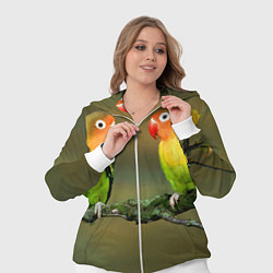Женский 3D-костюм Два попугая, цвет: 3D-белый — фото 2