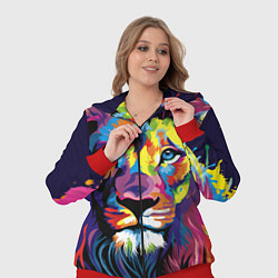 Женский 3D-костюм Красочный лев, цвет: 3D-красный — фото 2