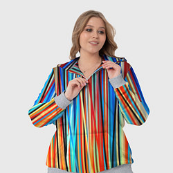 Женский 3D-костюм Colored stripes, цвет: 3D-меланж — фото 2
