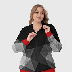 Женский 3D-костюм Abstract gray, цвет: 3D-красный — фото 2