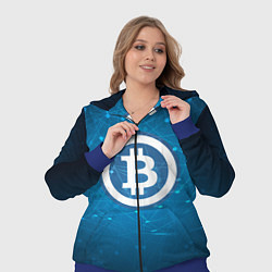 Женский 3D-костюм Bitcoin Blue, цвет: 3D-синий — фото 2