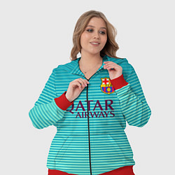 Женский 3D-костюм Barcelona FC: Aqua, цвет: 3D-красный — фото 2