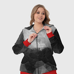 Женский 3D-костюм Polygon gray, цвет: 3D-красный — фото 2