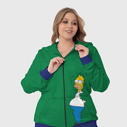 Женский 3D-костюм Гомер в кустах, цвет: 3D-синий — фото 2