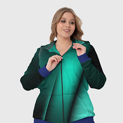 Женский 3D-костюм Emerald lines, цвет: 3D-синий — фото 2