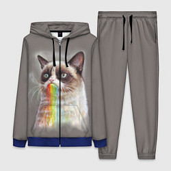 Женский 3D-костюм Grumpy Cat, цвет: 3D-синий