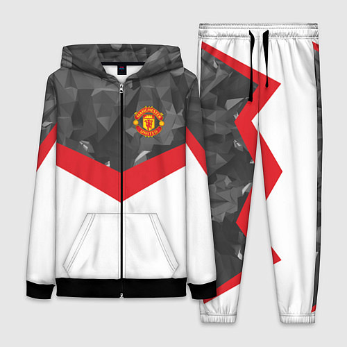 Женский костюм Man United FC: Grey Polygons / 3D-Черный – фото 1
