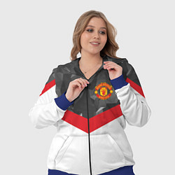 Женский 3D-костюм Man United FC: Grey Polygons, цвет: 3D-синий — фото 2