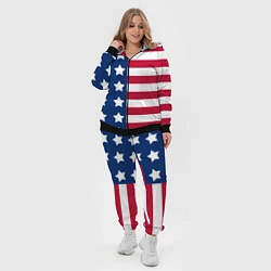 Женский 3D-костюм USA Flag, цвет: 3D-черный — фото 2