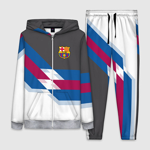 Женский костюм Barcelona FC: White style / 3D-Меланж – фото 1