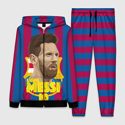 Женский 3D-костюм FCB Lionel Messi, цвет: 3D-черный