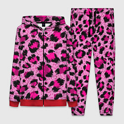 Женский 3D-костюм Розовый леопард, цвет: 3D-красный