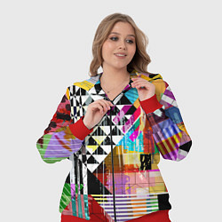 Женский 3D-костюм RGB Geometry, цвет: 3D-красный — фото 2
