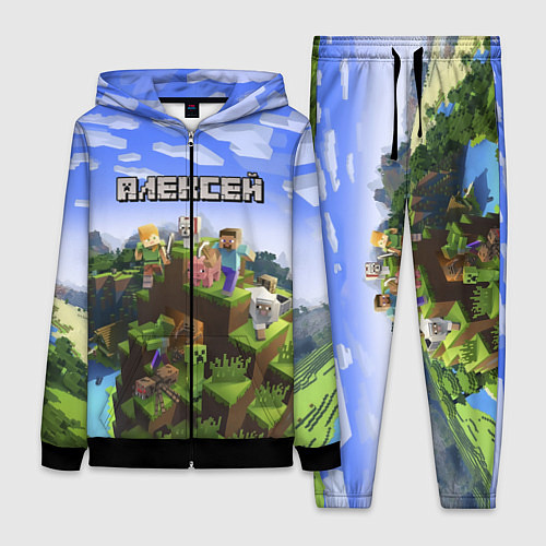 Женский костюм Майнкрафт: Алексей / 3D-Черный – фото 1