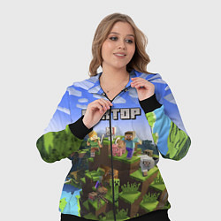 Женский 3D-костюм Майнкрафт: Виктор, цвет: 3D-черный — фото 2