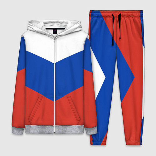 Женский костюм Российский триколор / 3D-Меланж – фото 1