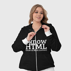 Женский 3D-костюм I know HTML, цвет: 3D-белый — фото 2