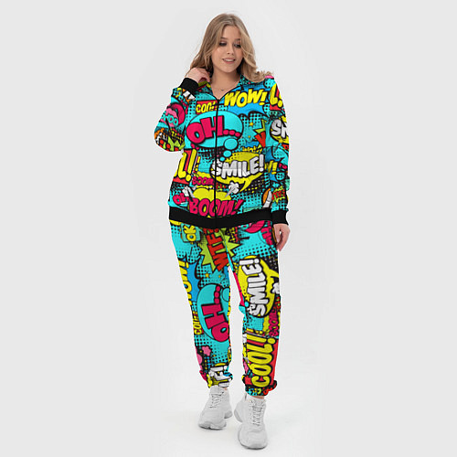 Женский костюм Кислотный поп-арт / 3D-Черный – фото 4