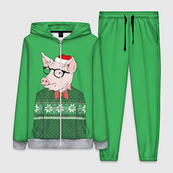 Женский 3D-костюм New Year: Hipster Piggy, цвет: 3D-меланж