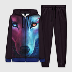 Женский 3D-костюм Волчий взгляд, цвет: 3D-синий