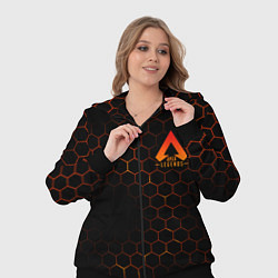 Женский 3D-костюм Apex Legends: Orange Carbon, цвет: 3D-черный — фото 2