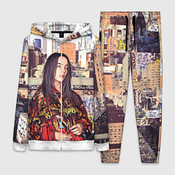 Женский 3D-костюм Billie Eilish: Street Style, цвет: 3D-белый