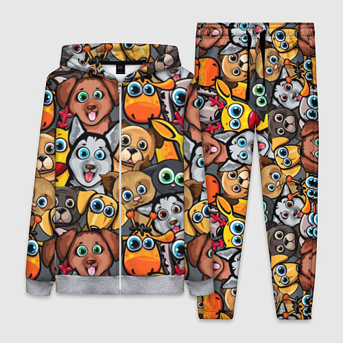 Женский костюм Веселые собаки / 3D-Меланж – фото 1